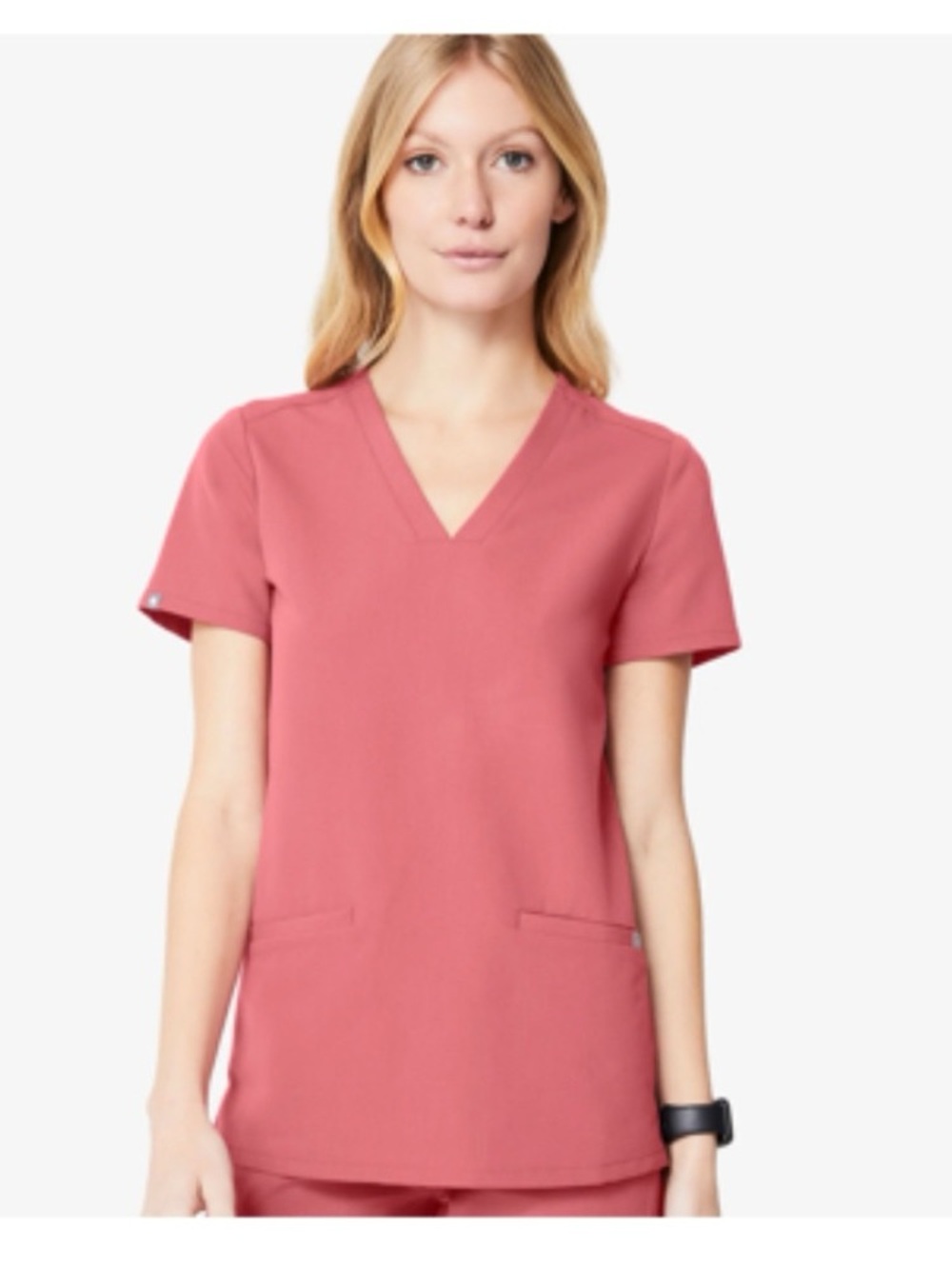 Figs Casma scrub top in Quartz/Rose - Small